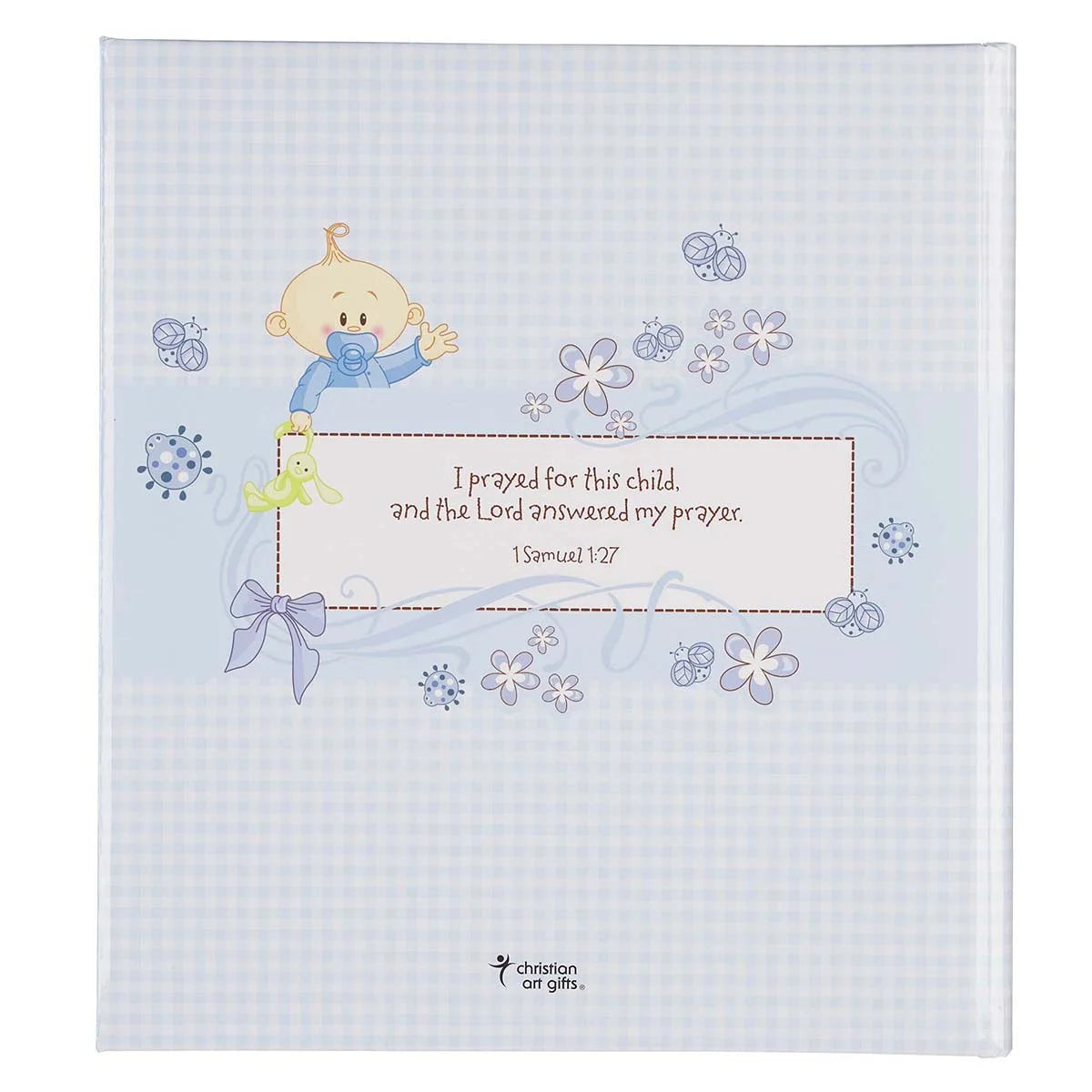 Boy Baby Book of Memories Blue Keepsake Photo Album Our Baby Boy Memory Book Baby Book with Bible Verses, the First Year