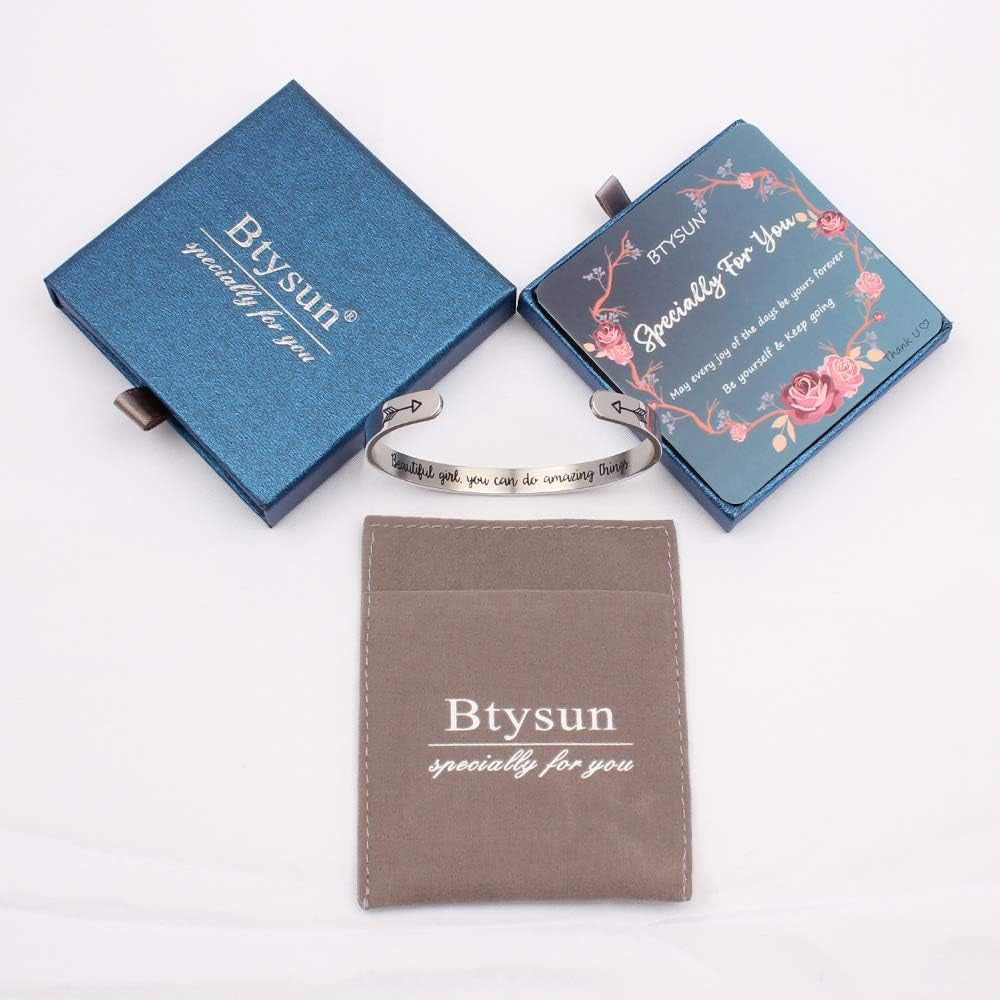 Christian Gifts for Women Inspirational Religious Bracelets for Women Her Girls Cuff Bangle Mens Bracelets Bible Verse Faith Baptism Gifts for Teenage Girls Mantra Quotes Engraved Jewelry