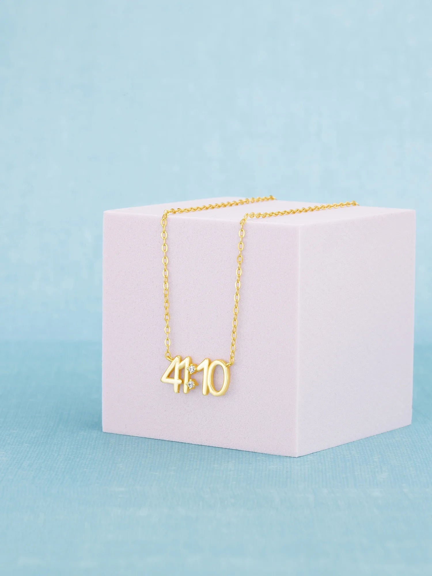 Sterling Silver 14K Gold-Plated Bible Verse Isaiah 41:10 16"+2" Necklace