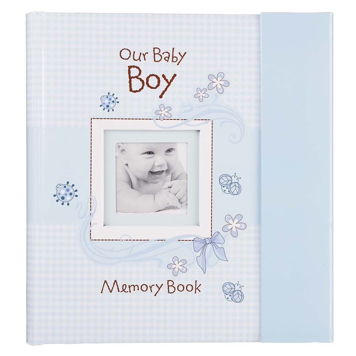 Boy Baby Book of Memories Blue Keepsake Photo Album Our Baby Boy Memory Book Baby Book with Bible Verses, the First Year