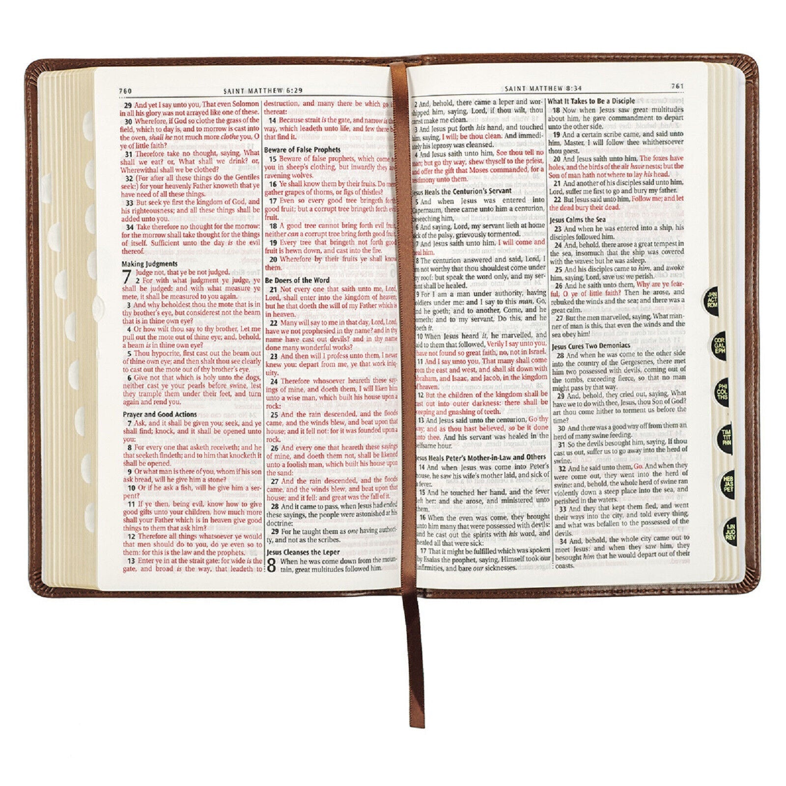 Medium Brown KJV Deluxe Bible with Thumb Index BRAND NEW in Shrink Wrap!!!