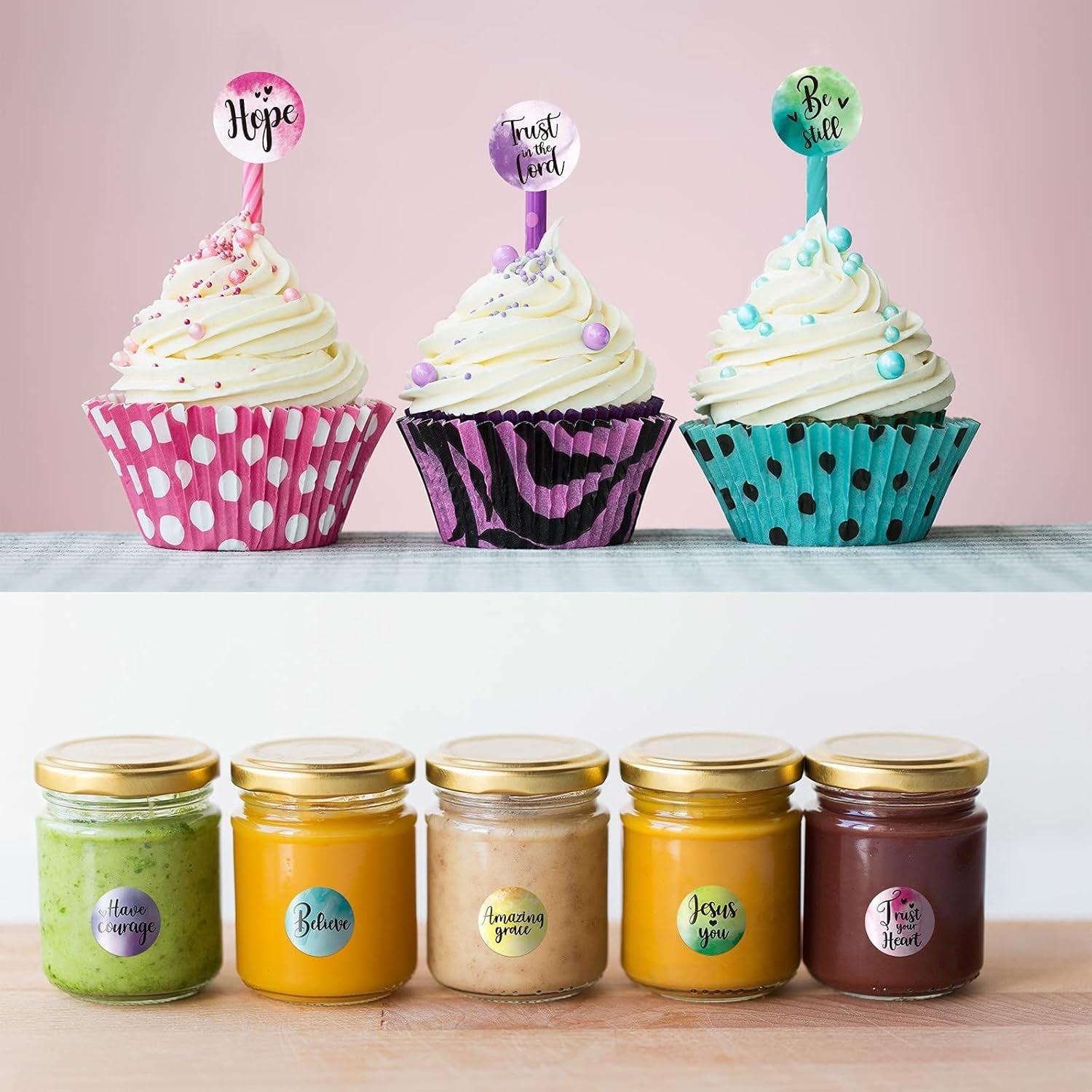 480 Pcs Jesus Stickers Inspirational Bulk Christian Bible Verse Stickers Bible Journaling Decals Religious Classroom Party Supplies Faith Tags for Water Bottle Scrapbook Envelope Adult(Cute Styles)