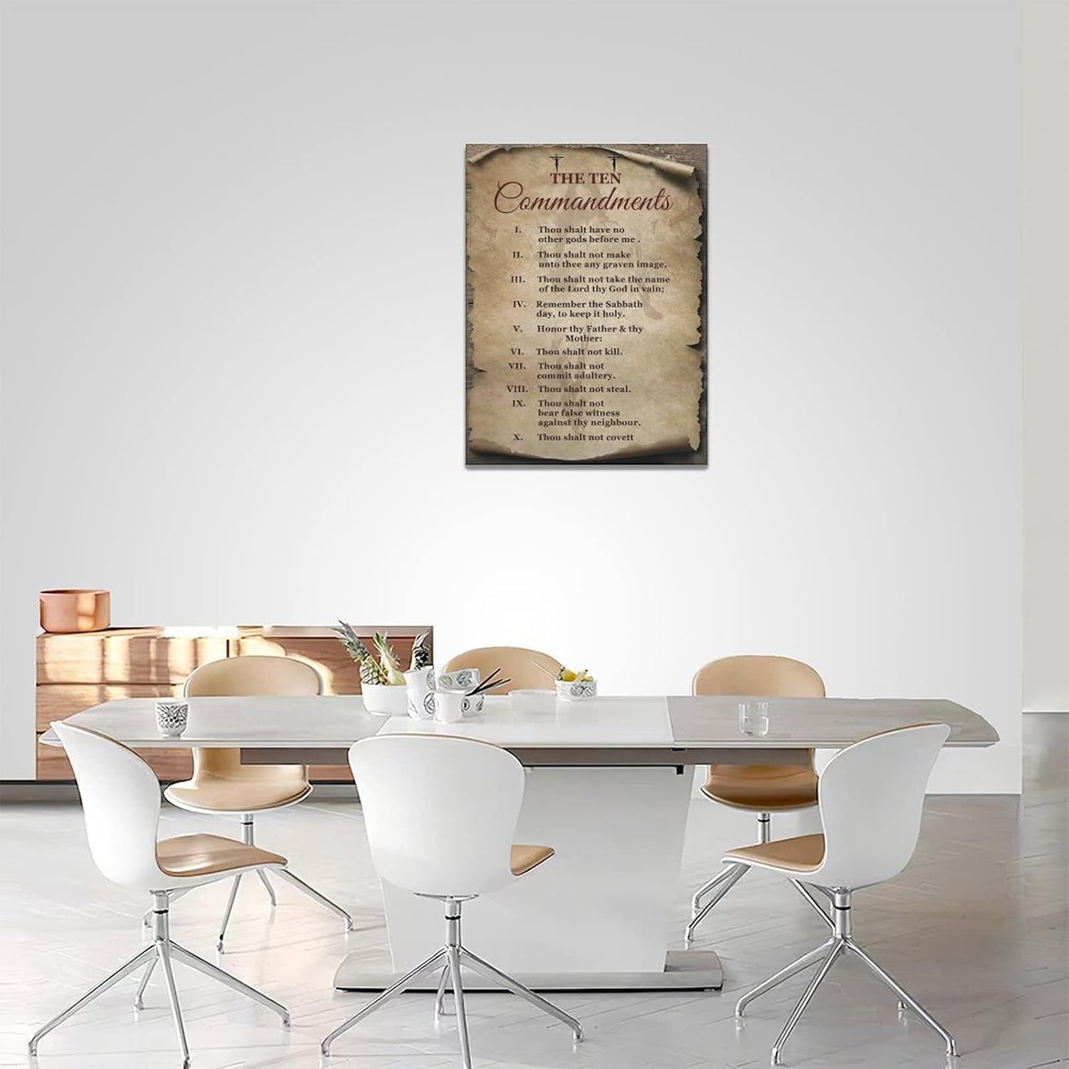 The Ten Commandments Wall Art 10 Commandments Bible Verse Christian Scripture Pi