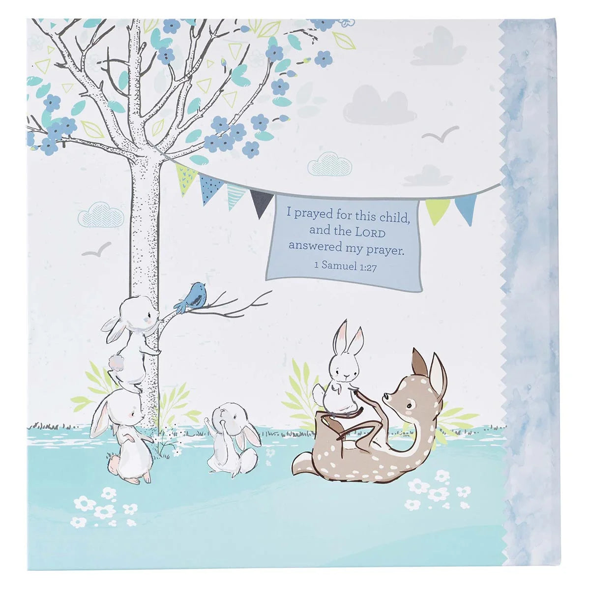 Boy Baby Book of Memories Blue Keepsake Photo Album Our Baby Boy'S First Year Memory Book Baby Book with Bible Verses