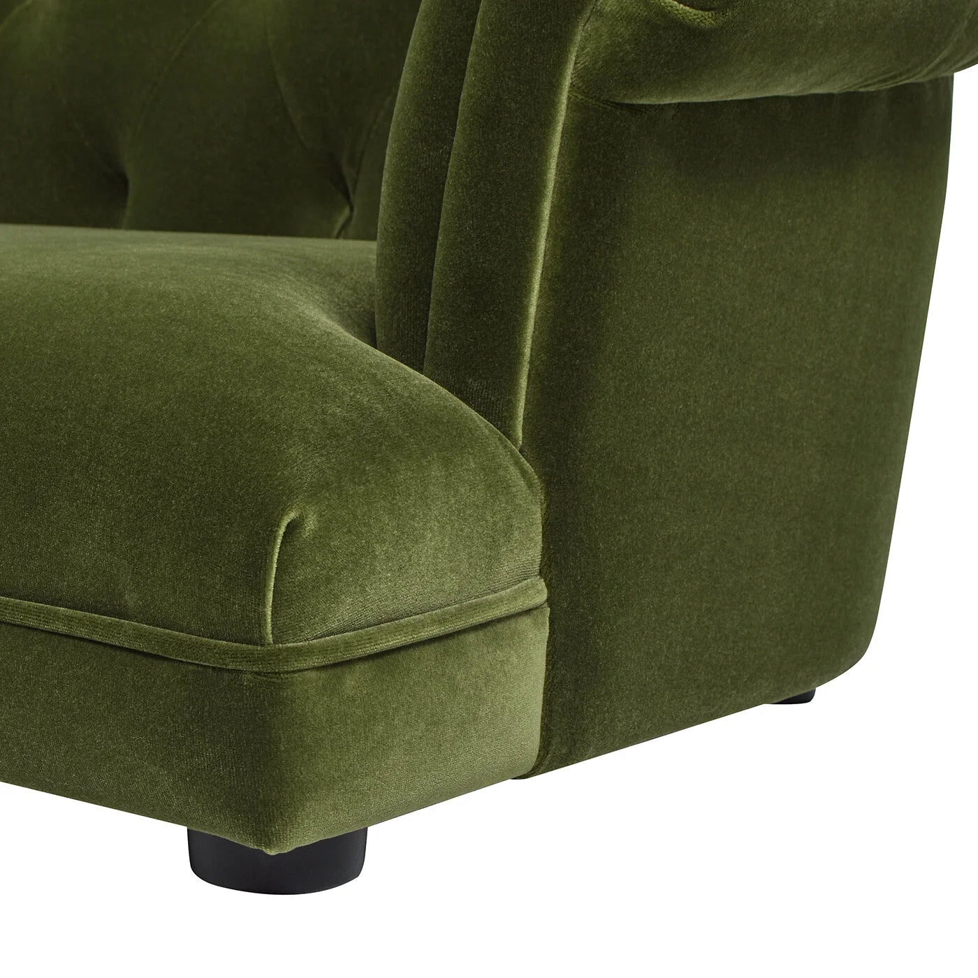 Dog Bed Kiki 36.5" Chesterfield Dog Sofa Bed, Medium, Olive Green Performance Velvet,Orthopedic Dog Bed