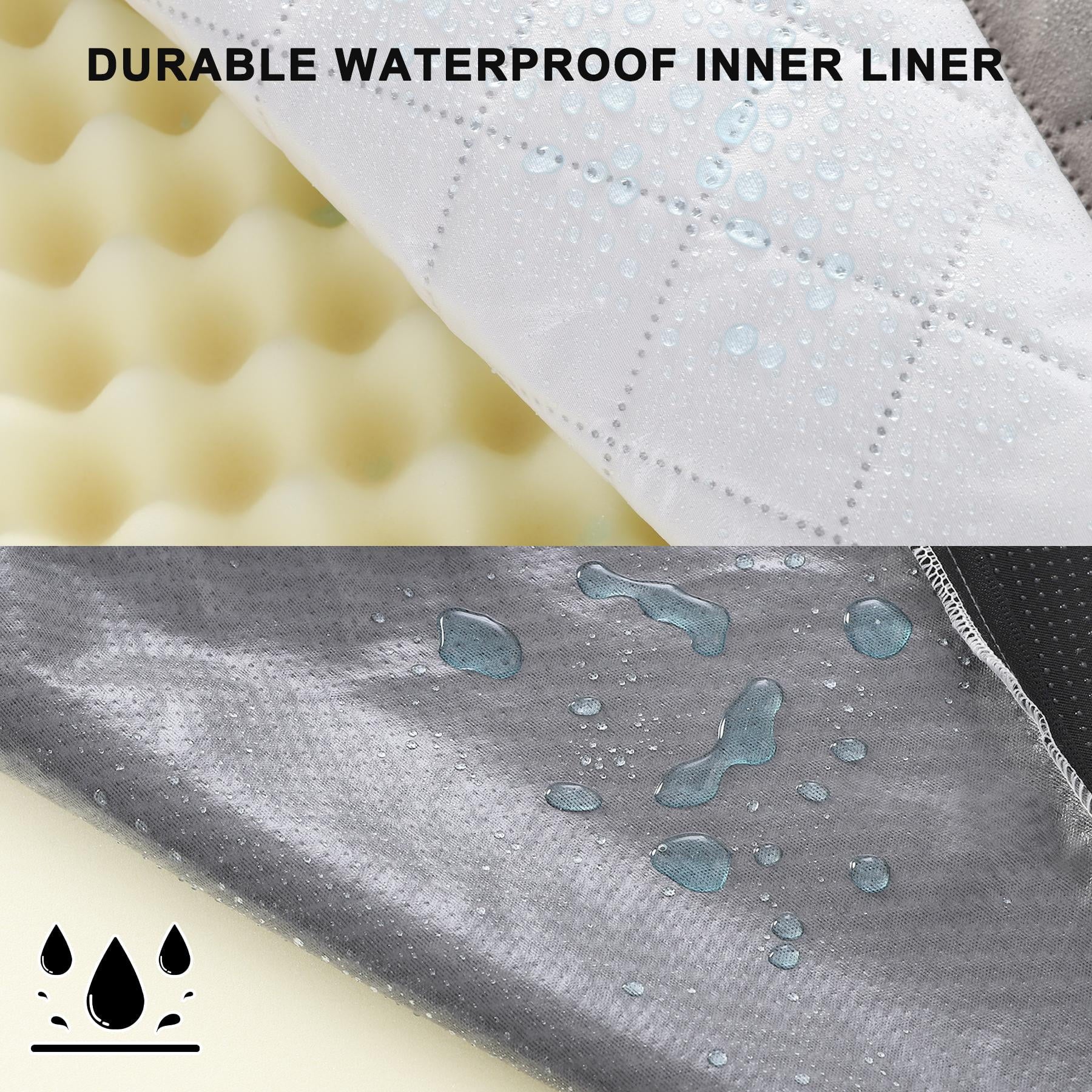 23" Waterproof Orthopedic Dog Bed for Small Dogs, Pet Crate Bed with Removable Washable Cover