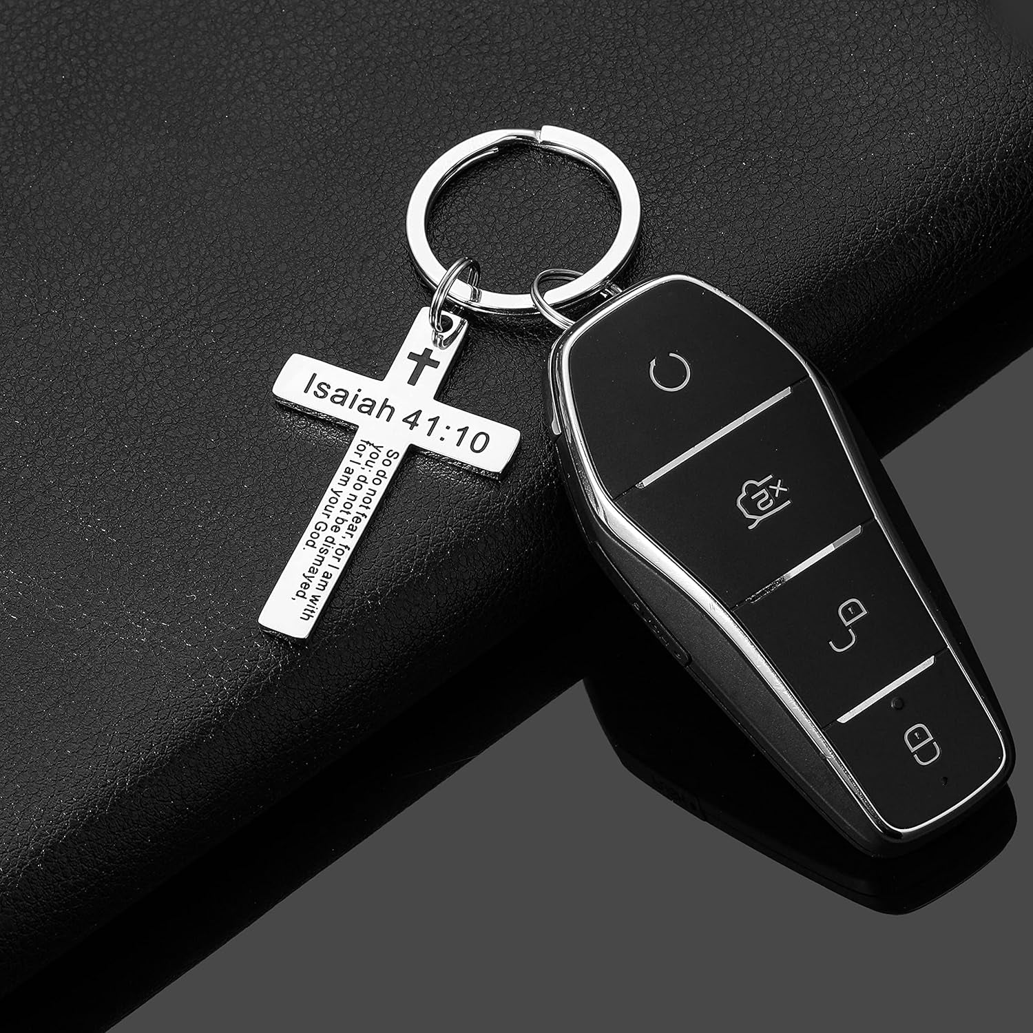 Bible Verse Keychain Christian Cross Keychain for Women, Cross Key Chain for Men Religious Scripture