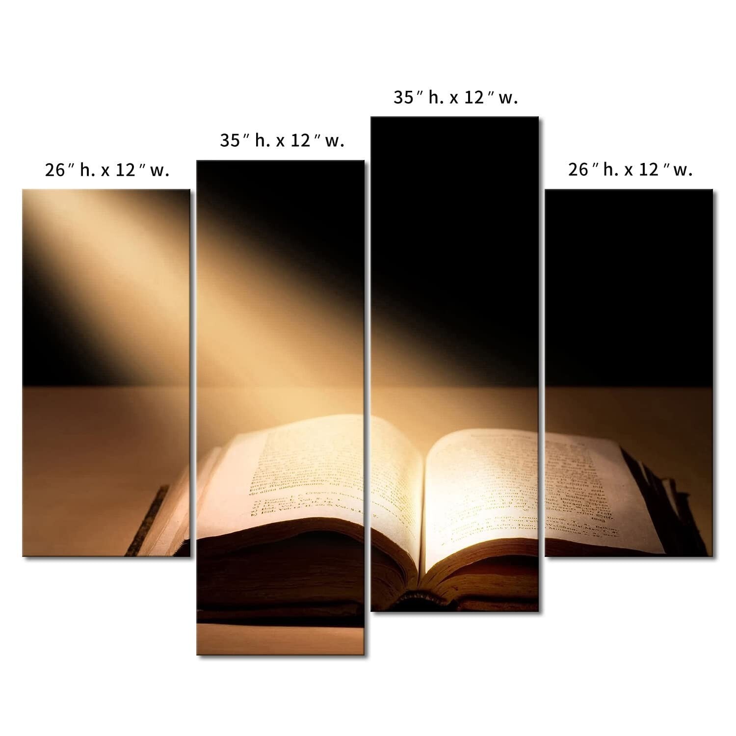 Holy Bible Wall Art Christian Jesus Canvas Painting the Picture Print on Canv...