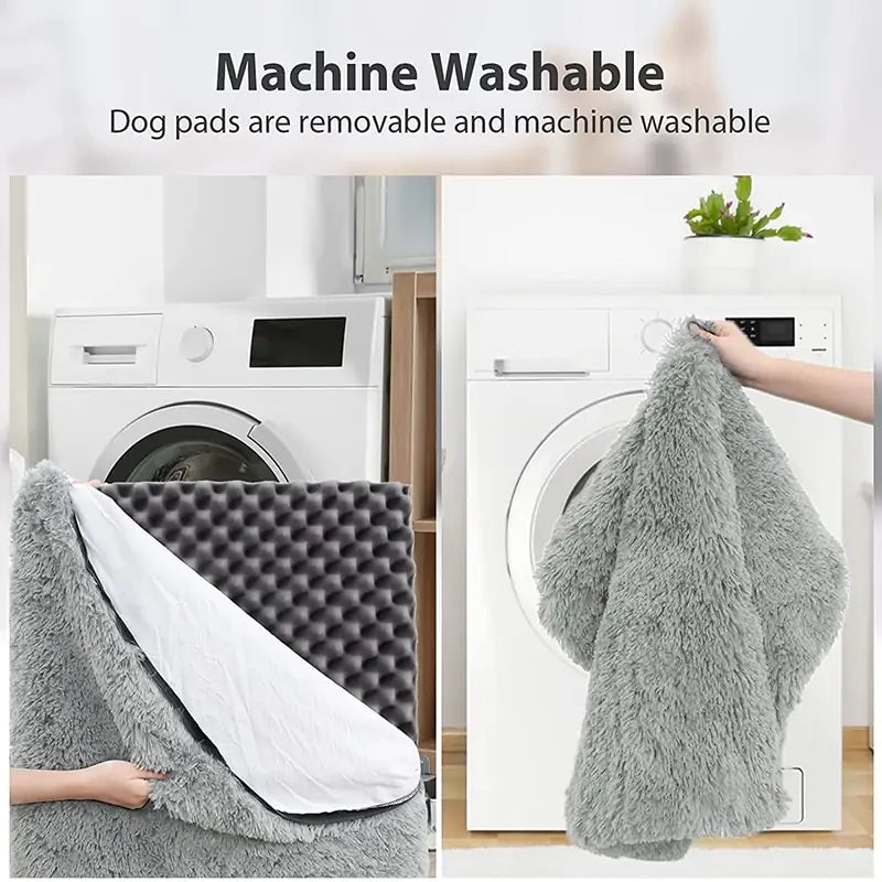 Plush Washable Dog Bed for Comfort