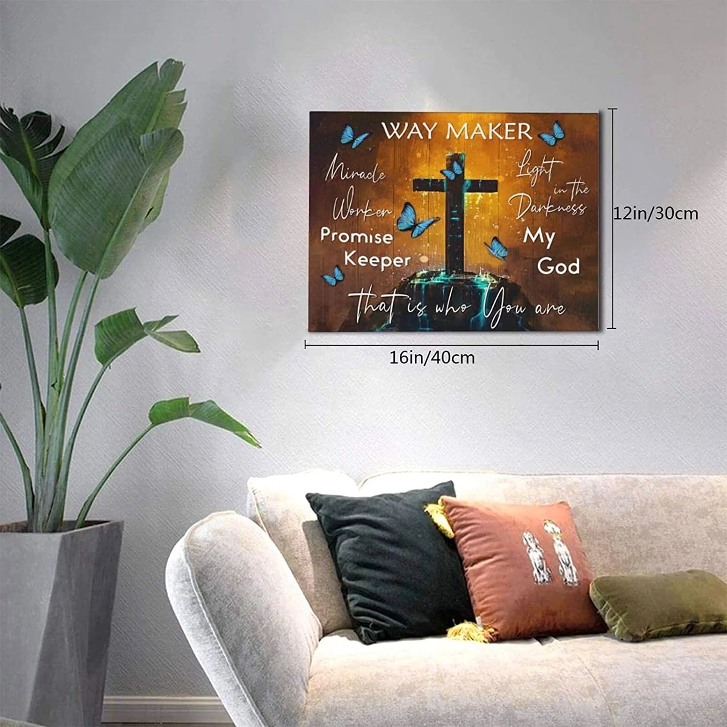 Christian Canvas Wall Art Bible Verse Wall Art Christian Wall Art Religious Wall Art Scripture Wall Art Bible Verses Wall Decor Inspirational Wall Art for Office Christian Posters 12X16Inch