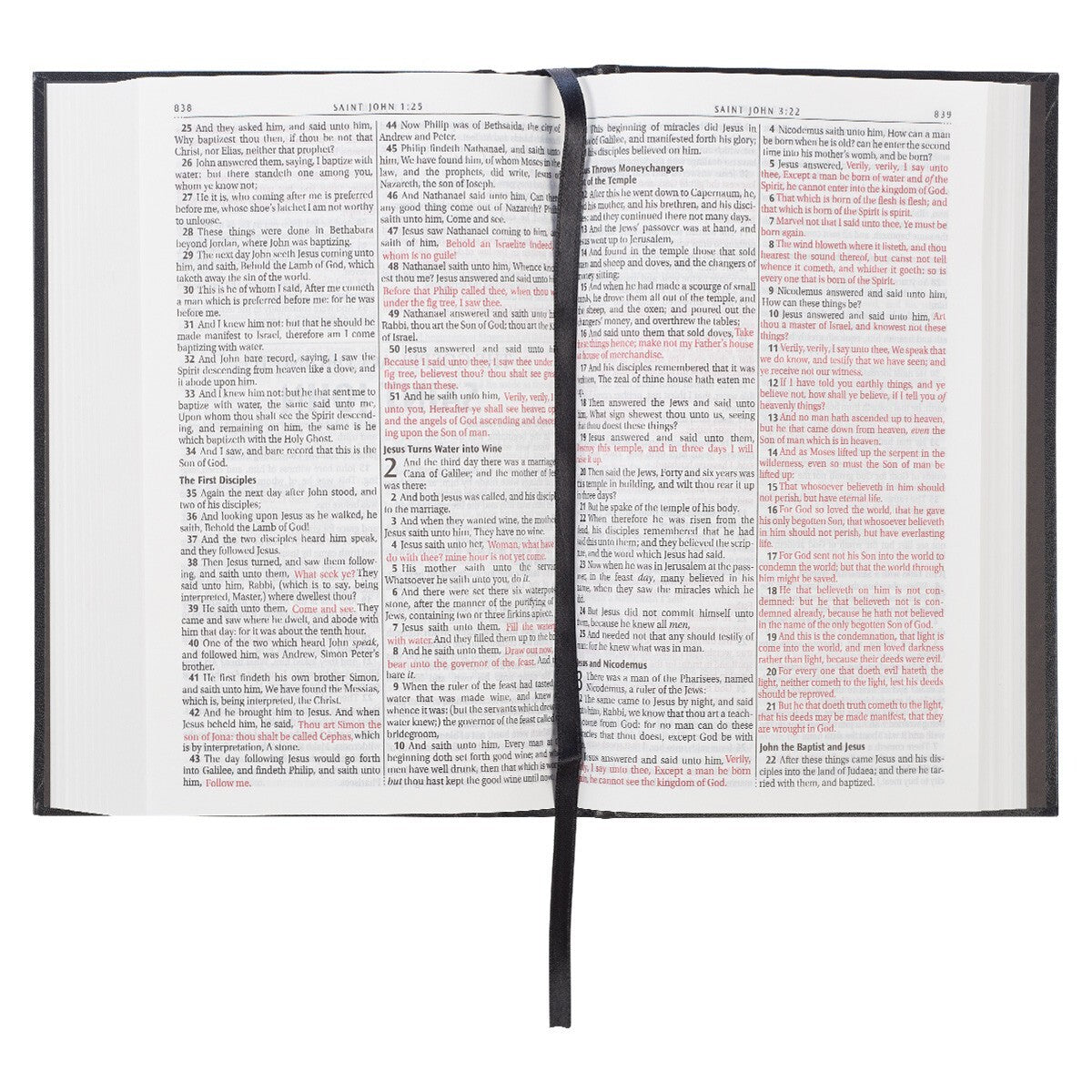 The Holy Bible King James Version Hardcover / Jesus Words in Red / Black