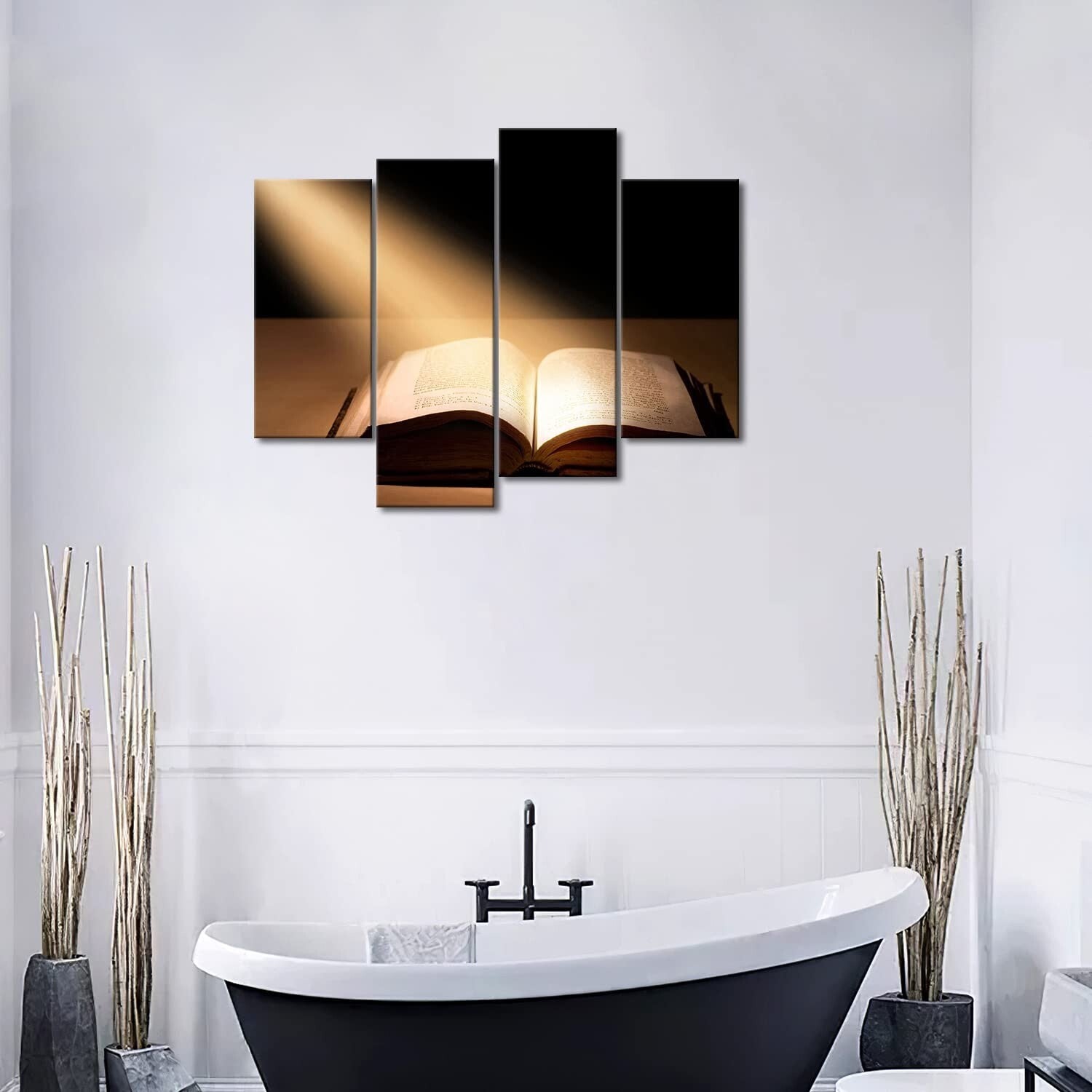 Holy Bible Wall Art Christian Jesus Canvas Painting the Picture Print on Canv...