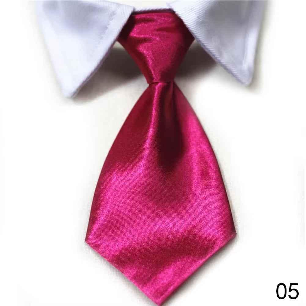 Pet Dog Cat Formal Necktie Tuxedo Bow Tie Black and Red Collar for Dog Cat Pet Accessories Suit for Small Medium Dogs and Cats