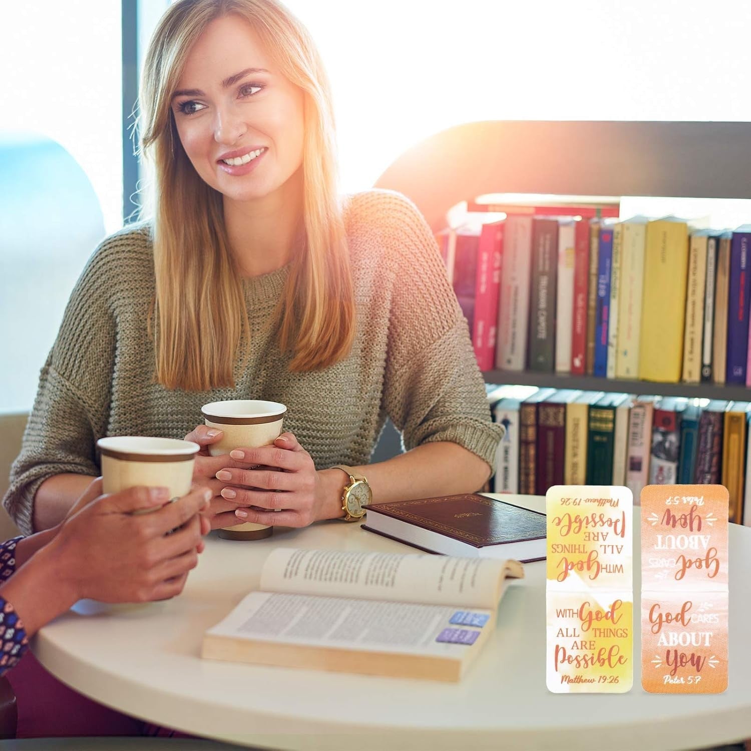 96 Pieces Bible Verse Magnetic Bookmarks 16 Styles Christian Magnet Book Markers