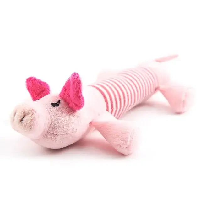 Squeak Plush Dog Toy in Many Styles
