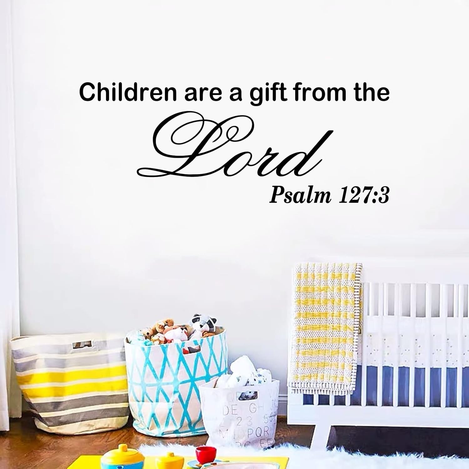 Wall Decals for Kids, Scripture Wall Decals, Quotes Living Room Bible Verse Faith Prayer God Biblical Religious Christian Home Art Decor Vinyl Stickers Children Area Gift from the Lord 23"X9"
