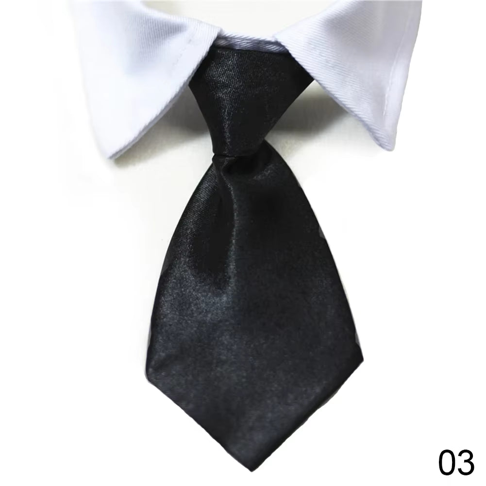 Pet Dog Cat Formal Necktie Tuxedo Bow Tie Black and Red Collar for Dog Cat Pet Accessories Suit for Small Medium Dogs and Cats