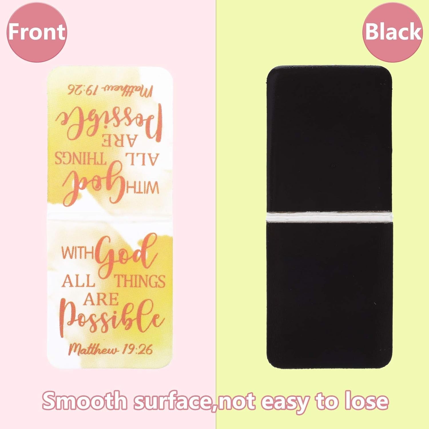 96 Pieces Bible Verse Magnetic Bookmarks 16 Styles Christian Magnet Book Markers