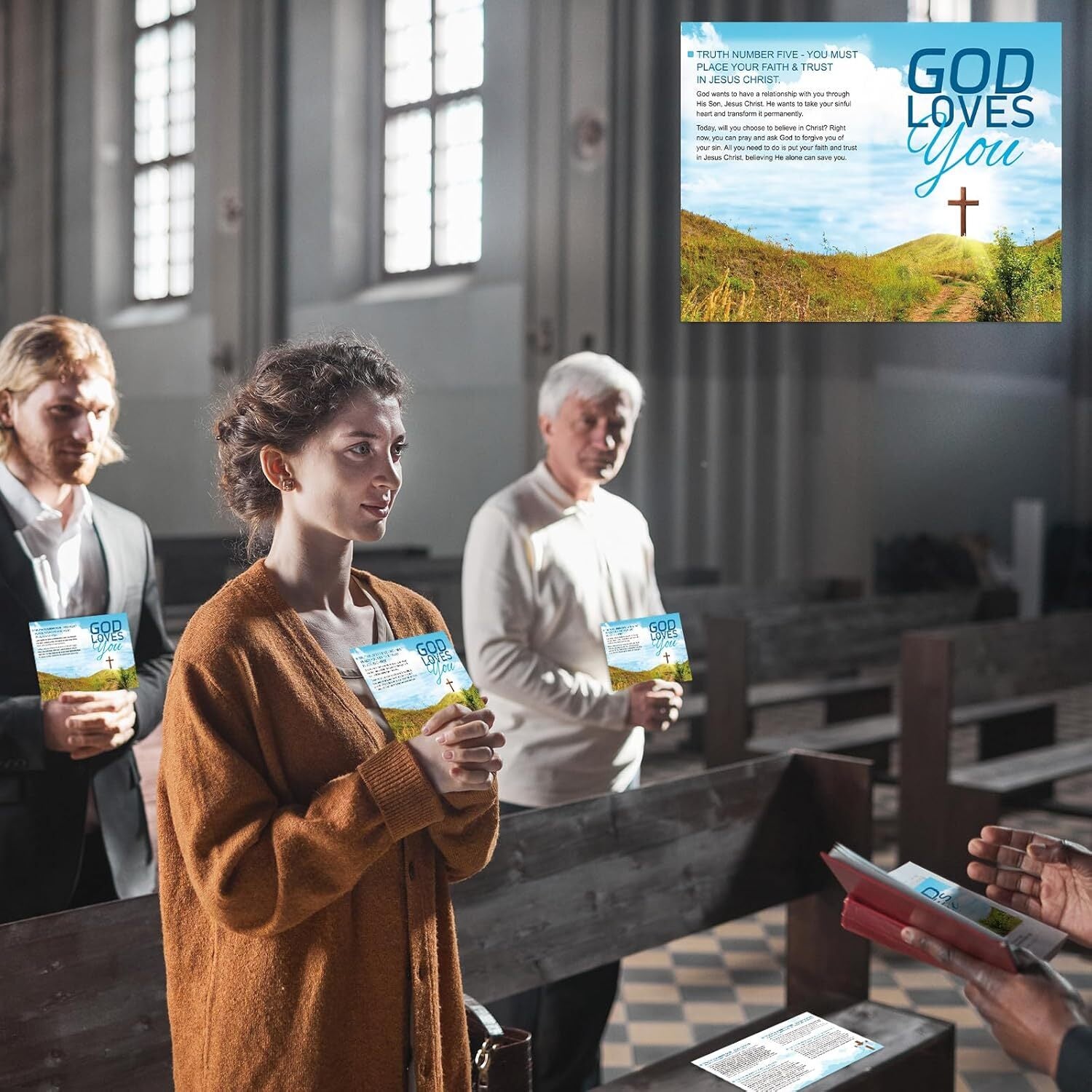 300 Pcs Gospel Tract Card Salvation Plan Cards Bible Tracts Christian