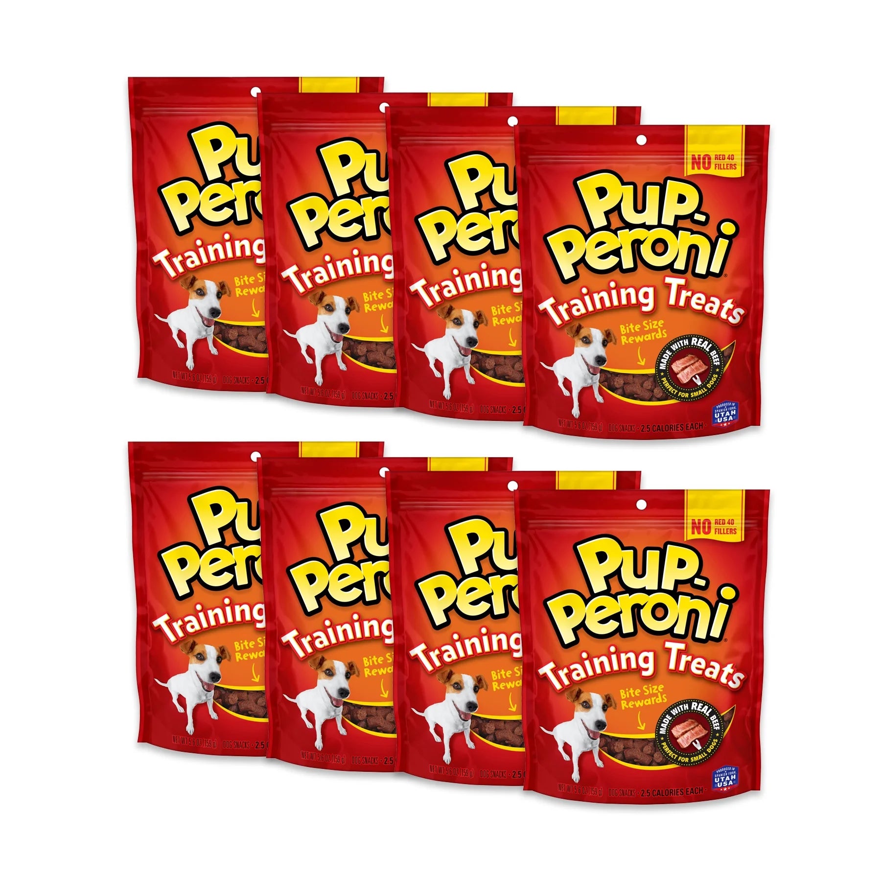 (8 Pack)  Dog Training Treats Made with Real Beef, 5.6 Oz Bags