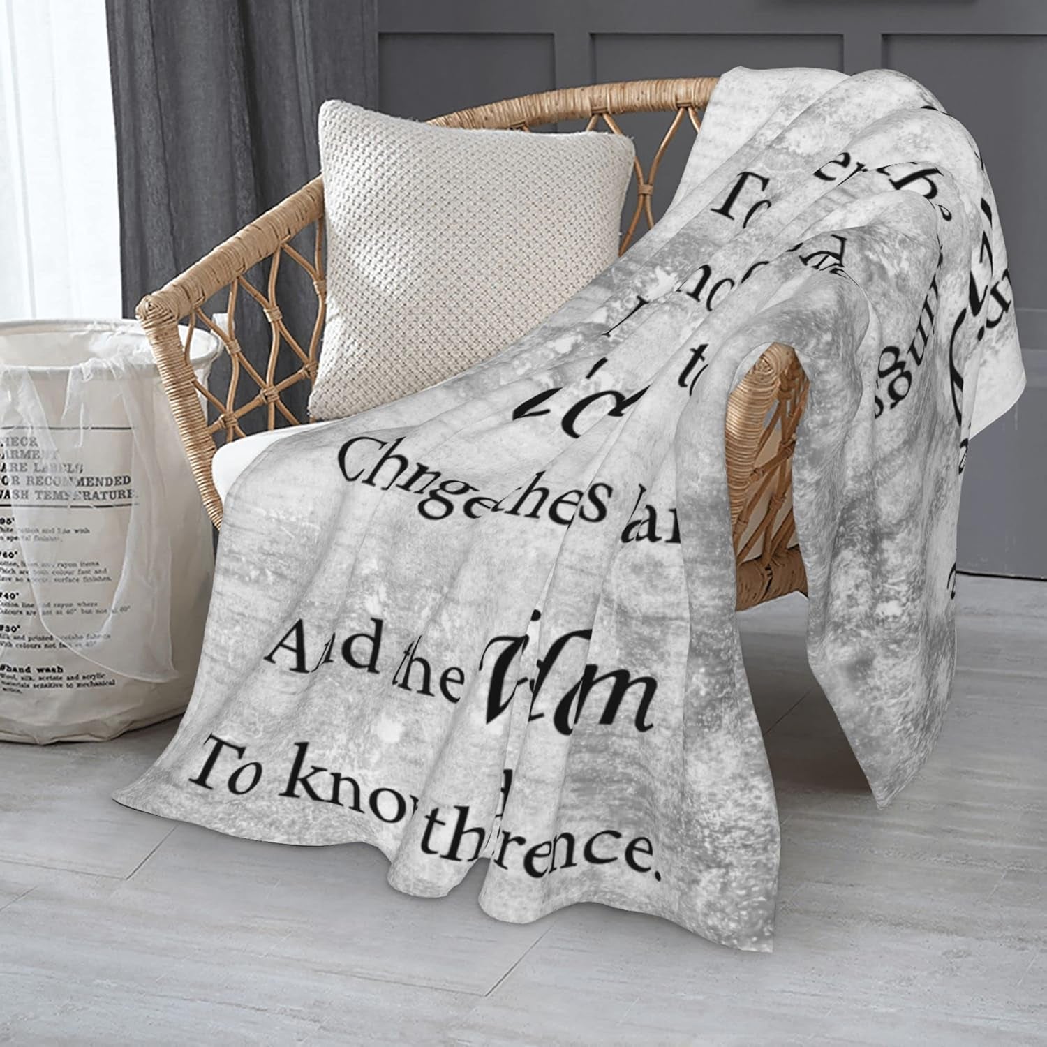 Scripture Blanket with Healing Caring Prayer Religious Gifts for Women Lightweight, Cozy, Warm Christian Bible Verse Throw Blanket, 70×55 Inch, Grey