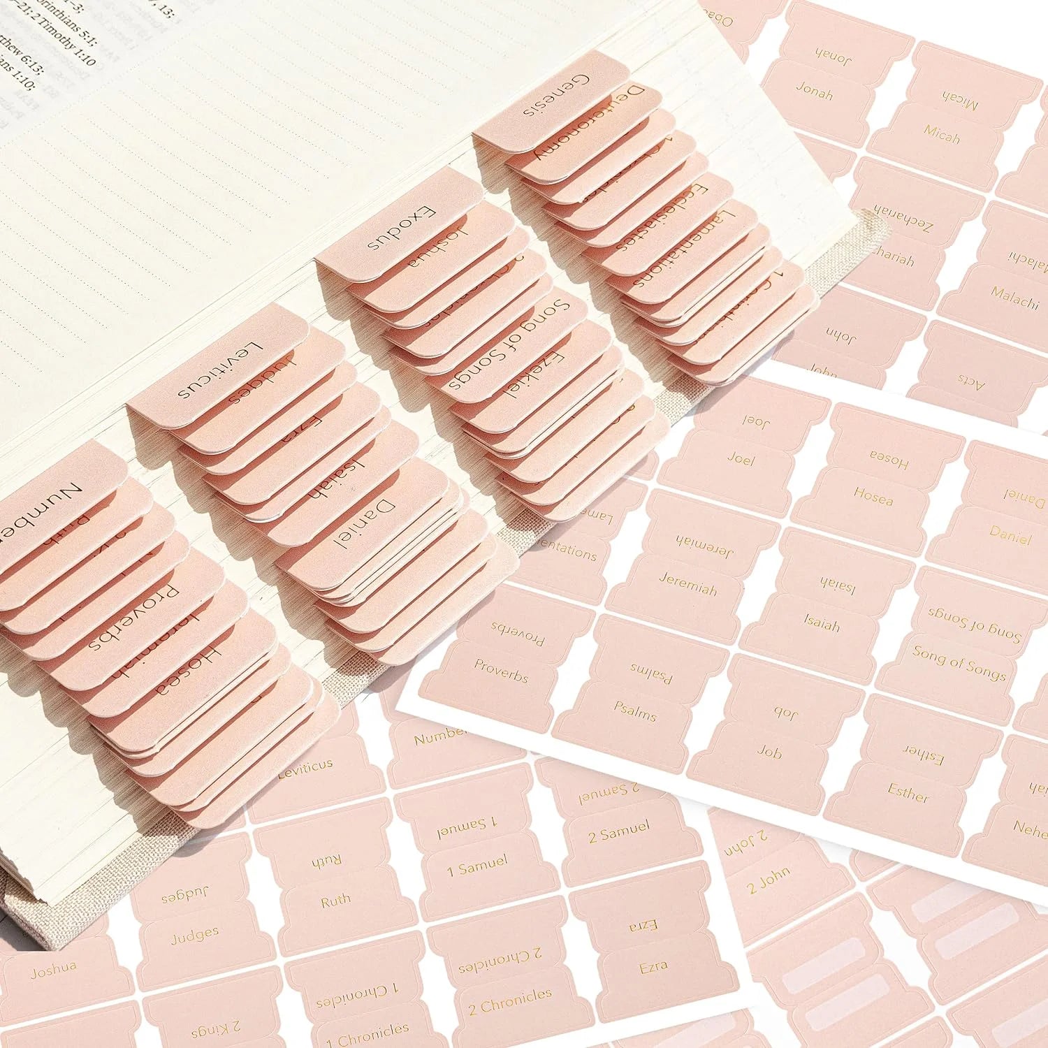 - Bible Tabs, 75 Tabs, Metallic Gold Lettering