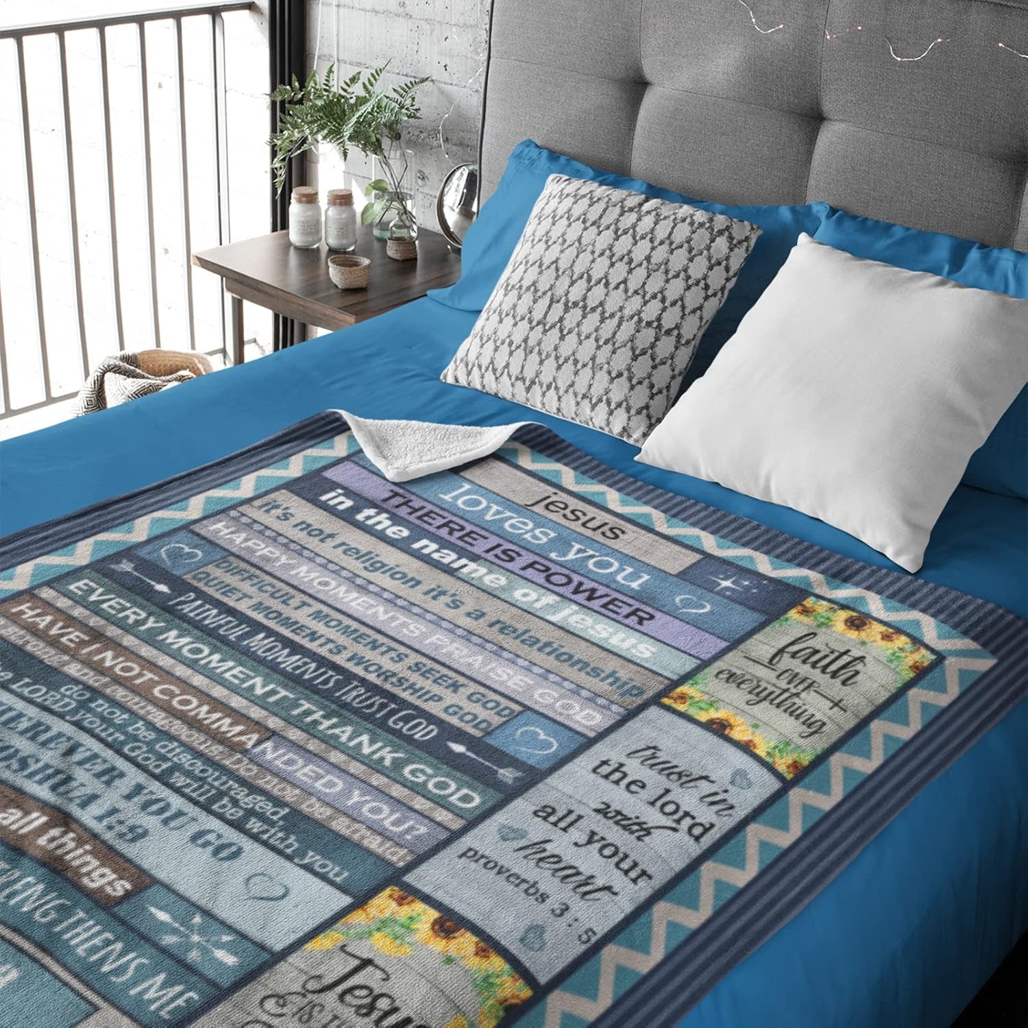 Christian Gifts for Women Faith - Religious Gifts for Women Men 60"X50" Blanket - Inspirational Gifts for Women - Spiritual Gifts for Women - Catholic Gift Ideas - Get Well Soon Throw Blankets