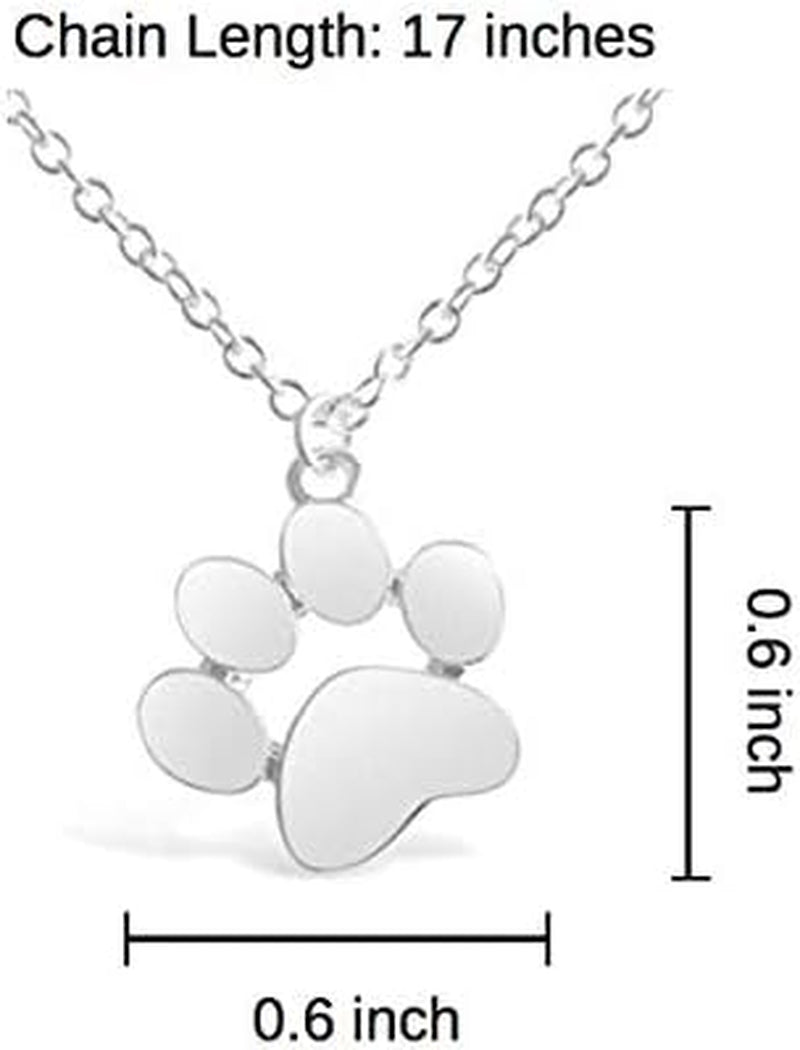Paw Print Necklace, Thoughtful Dog Jewelry for Women, Unique Dog Paw Pendant Necklace, Perfect Present for Birthday, Christmas, Special Occasions, Gift Ready