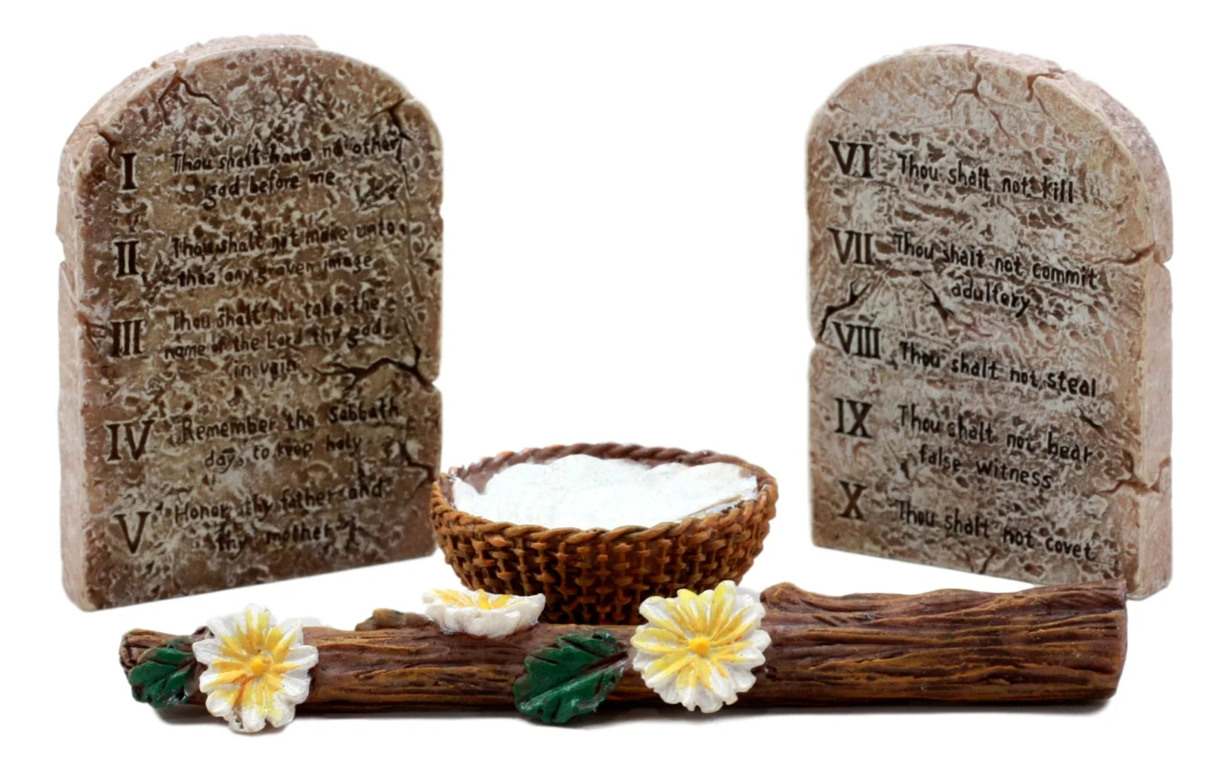 Ebros Golden Ark of the Covenant with Ten Commandments Rod of Aaron and Manna Religious Decorative Figurine Trinket Jewelry Box 9.5" Long …