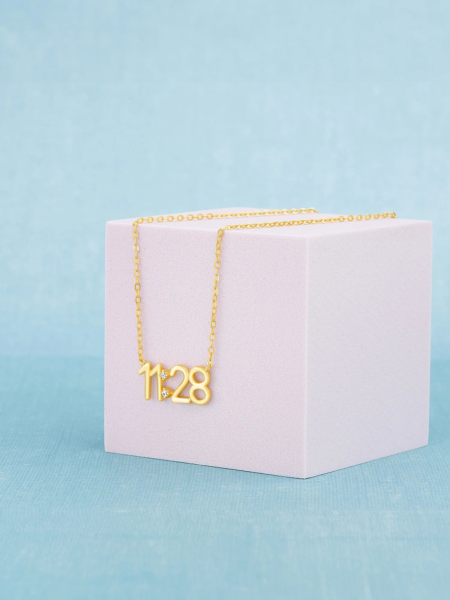 Sterling Silver 14K Gold-Plated Bible Verse Matthew 11:28 16"+2" Necklace