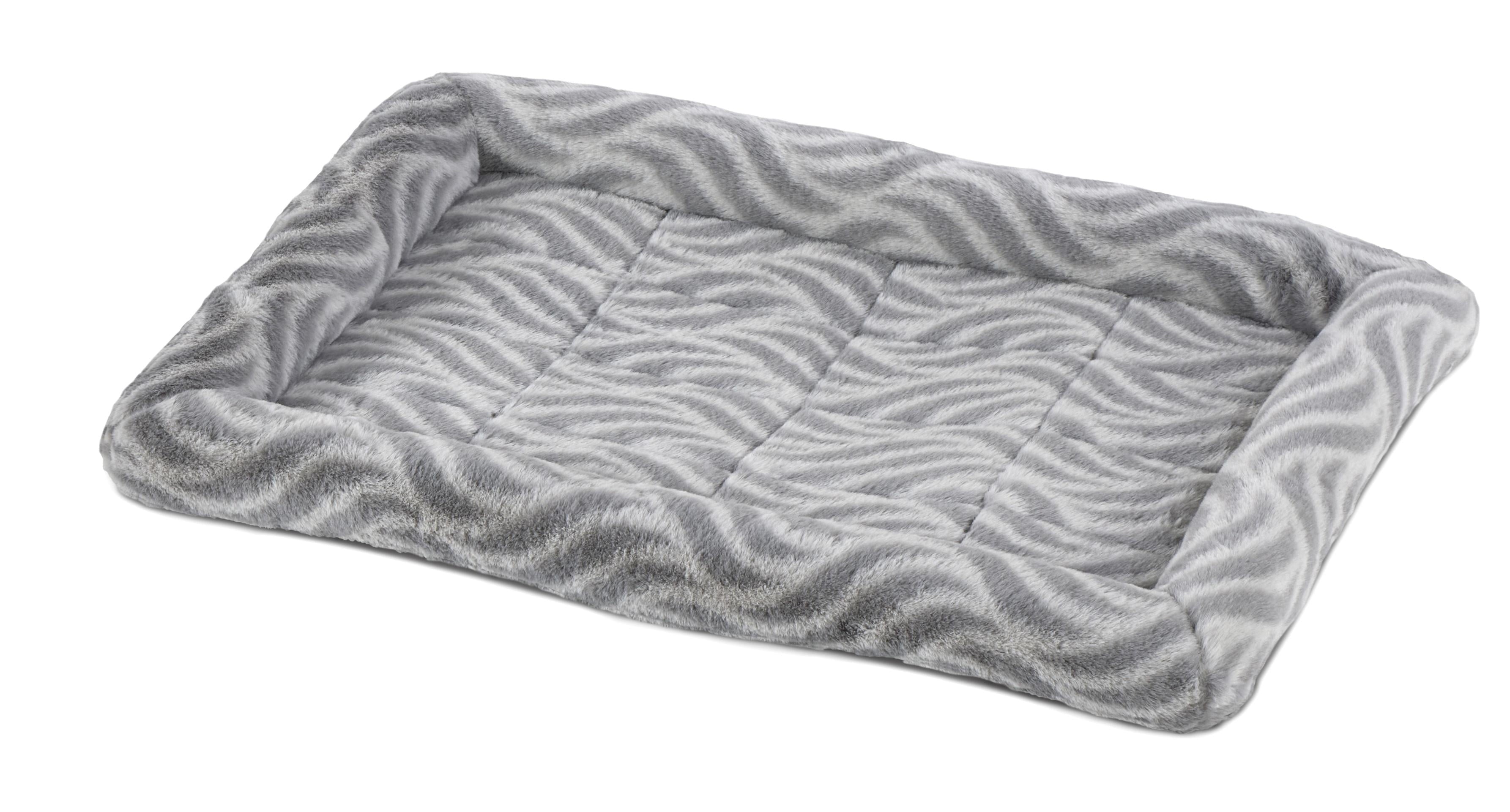 24 Inch Gray Wave Pet Bed for Small Dogs with Slip Resist Bottom