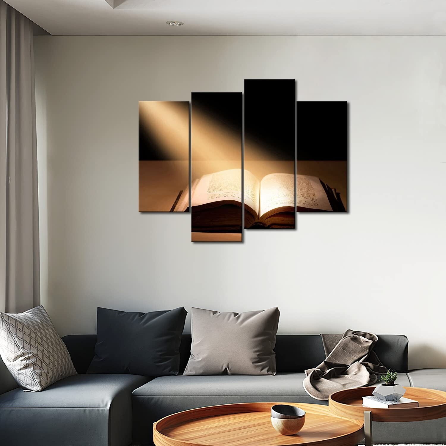 Holy Bible Wall Art Christian Jesus Canvas Painting the Picture Print on Canv...