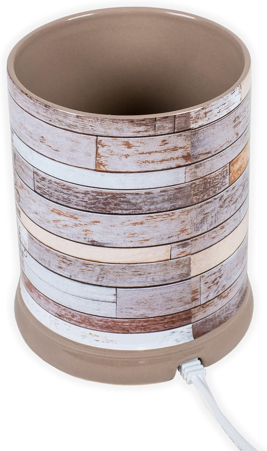 Ten Commandments Pallet Wood Look Ceramic Stoneware Electric Jar Candle Warmer