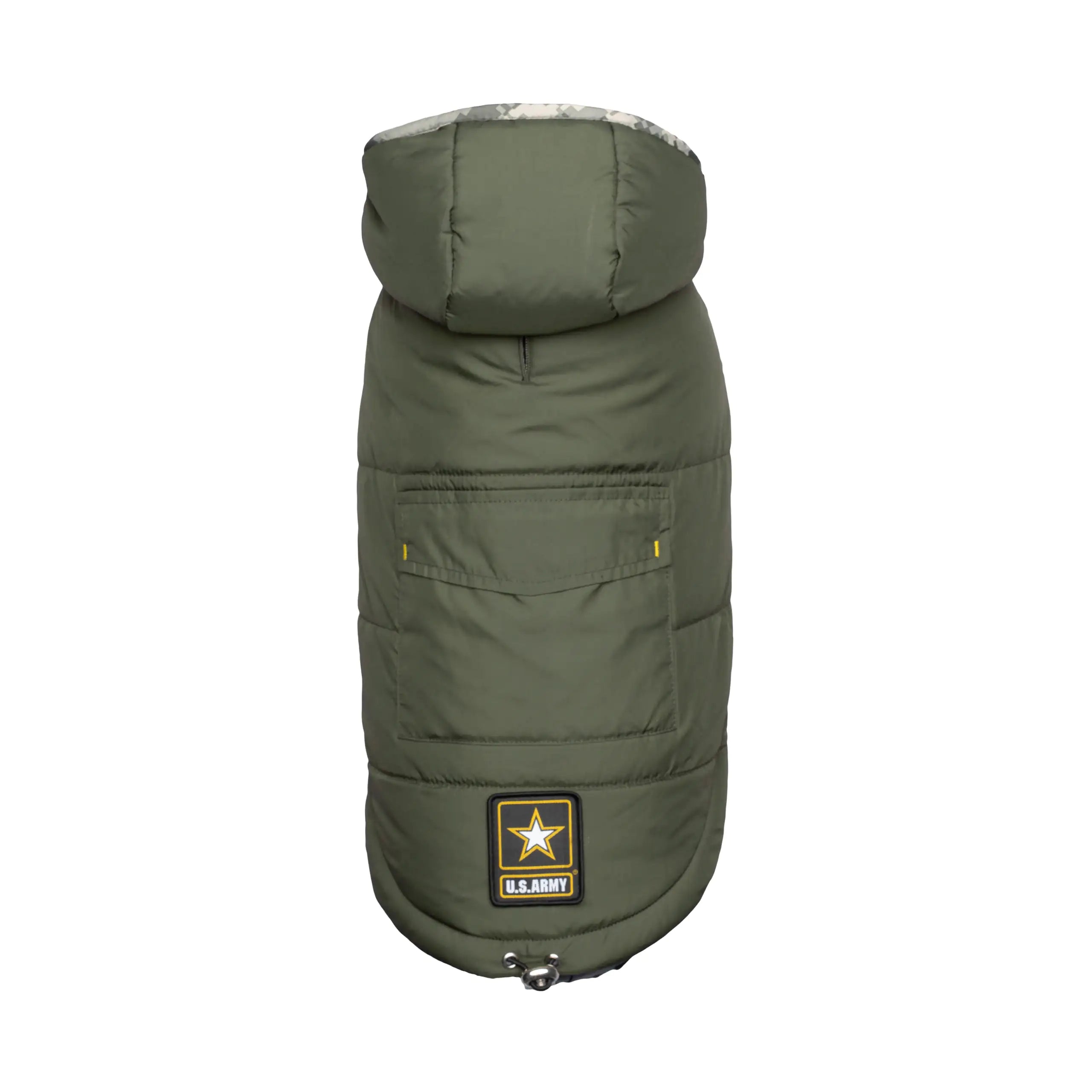 Dark Camo Army Dog Parka with Logo